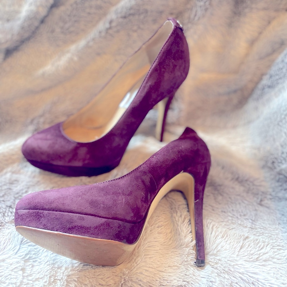 Michael Kors Purple Suede York Stilettos 6.5
